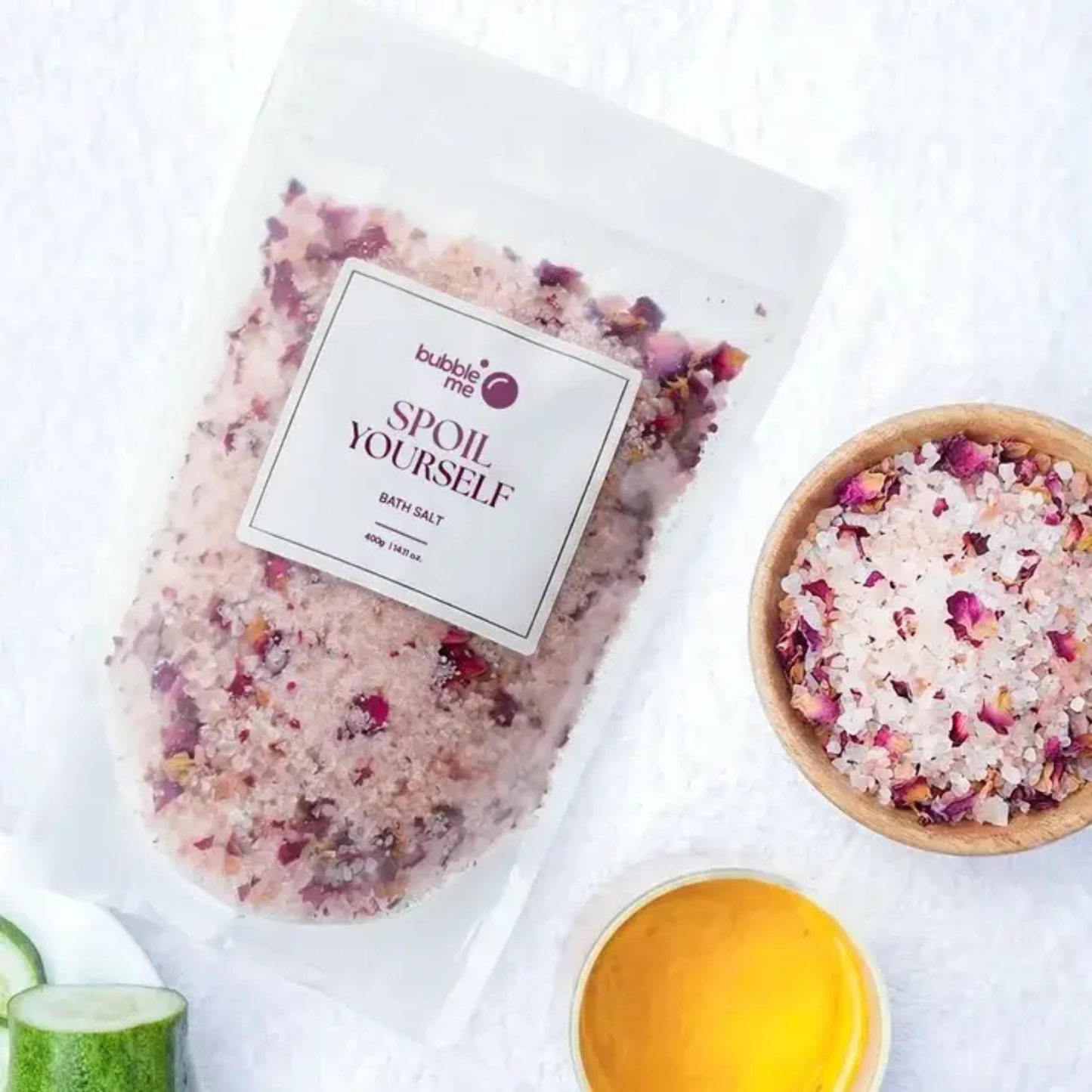 Spoil Yourself Bath Salt with Epsom & Pink Salt | Better Sleep, Muscle Recovery, Stress Relief | 400g