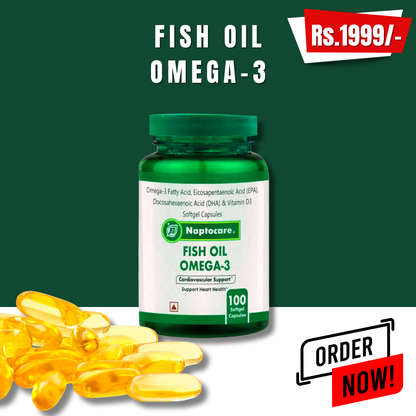 Omega-3 + Vitamin D3 For a Strong Heart, Sharp Mind & Better Everyday Health(100 Capsule)